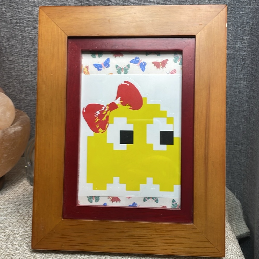 Pac-Man DEATH NYC Sticker in Frame